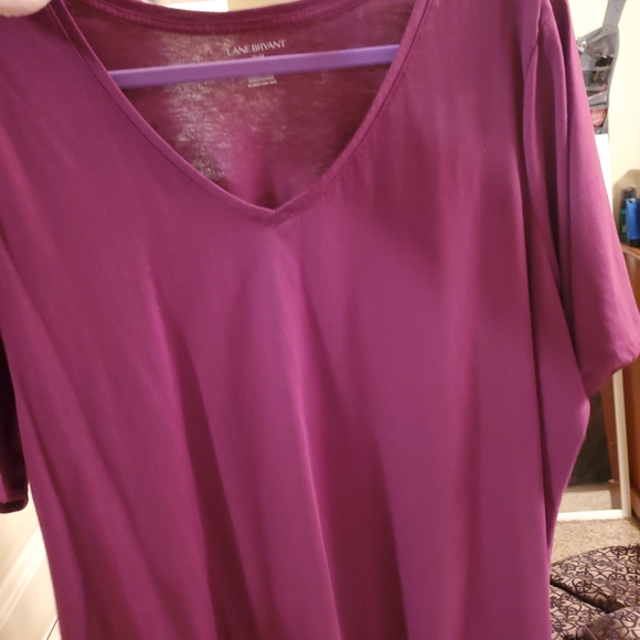 Lane Bryant Tops - 26/28 Lane Bryant Purple T-shirt